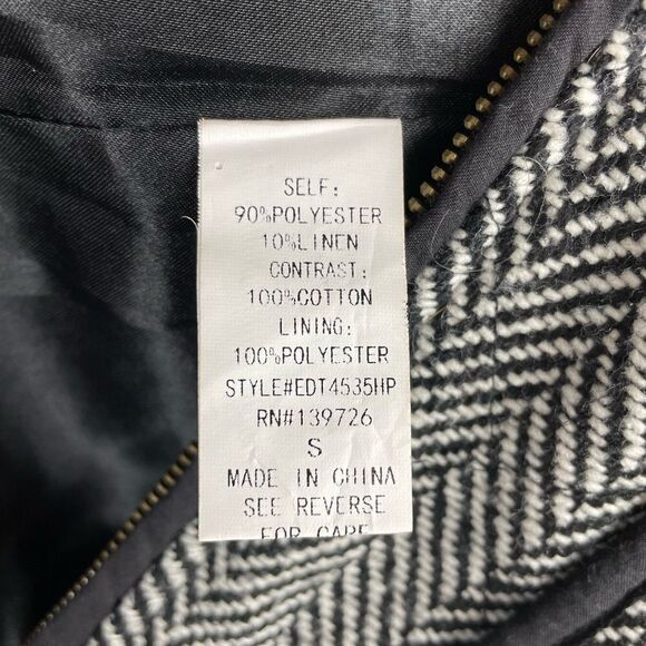 Honey Punch Black and White Vest Size S EUC - Picture 8 of 8